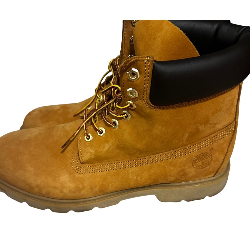 Timberland Men’s 6-Inch Premium Waterproof Boots Wheat Nubuck Sz 13 Style 18094 - Picture 4 of 14